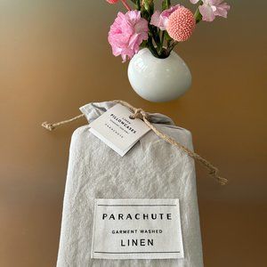 Parachute garment washed Linen pillowcases (2) in fog/standard size